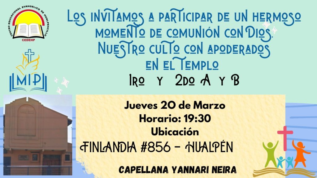 Invitación Culto con Apoderados || 1° y 2° Básicos 2025