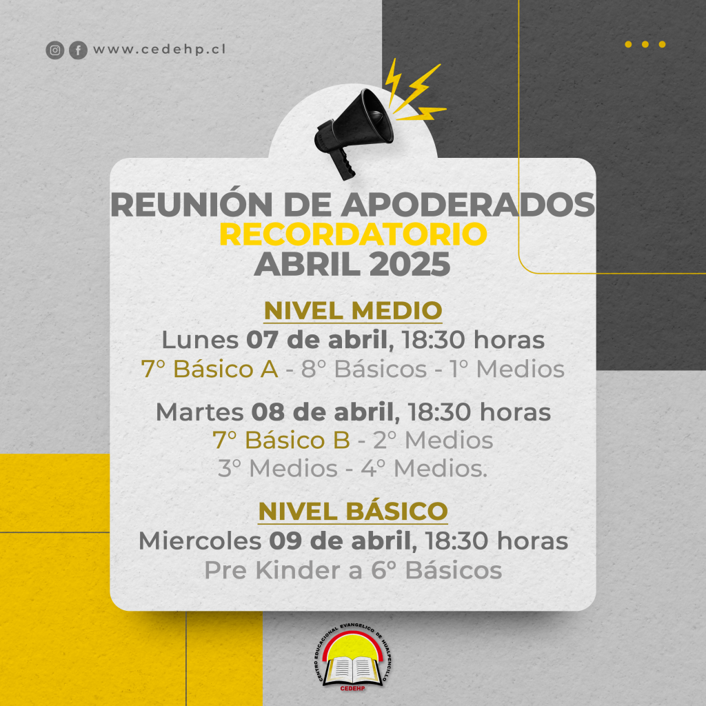 REUNIÓN DE APODERADOS – ABRIL 2025